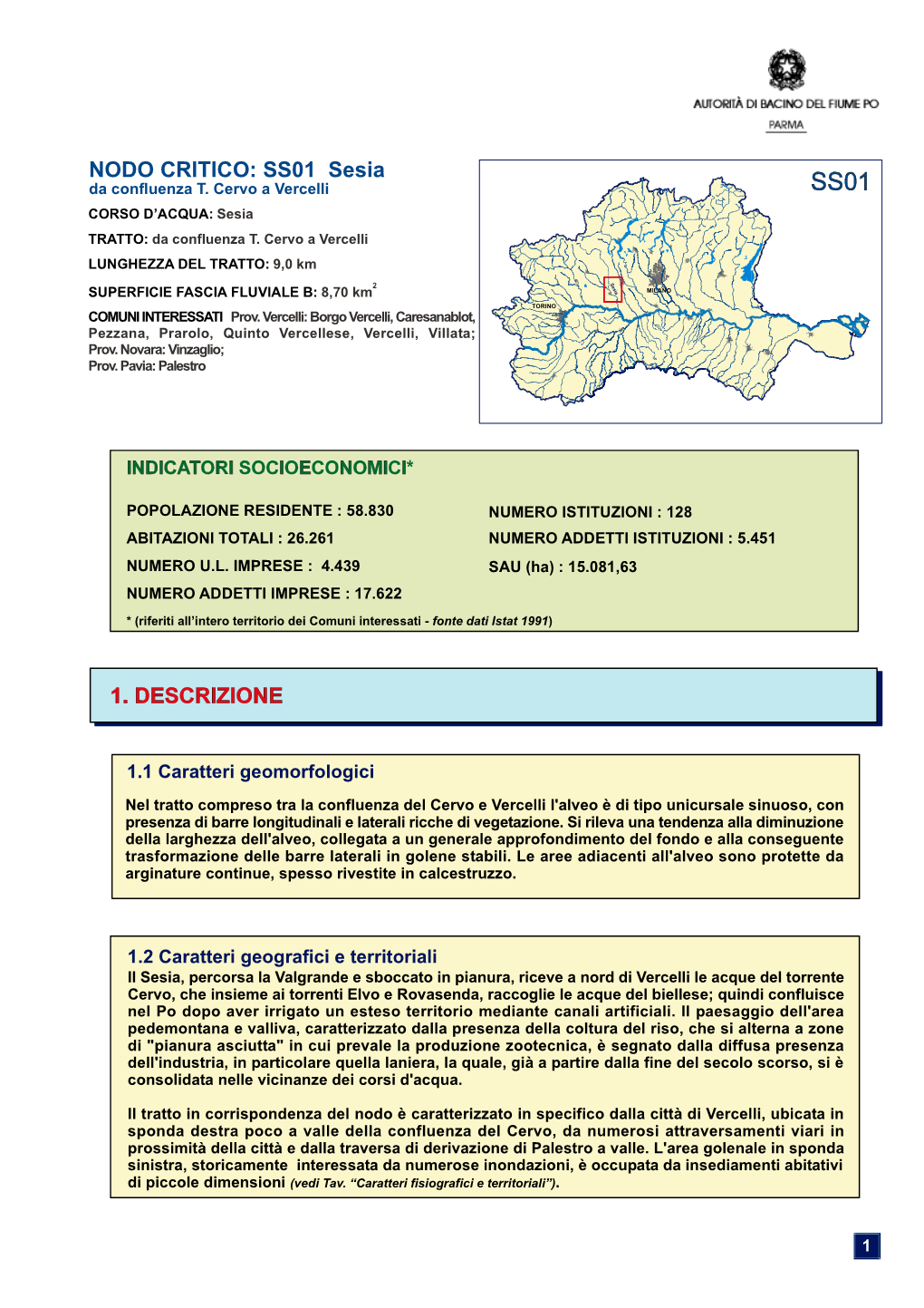 NODO CRITICO: SS01 Sesia Da Confluenza T