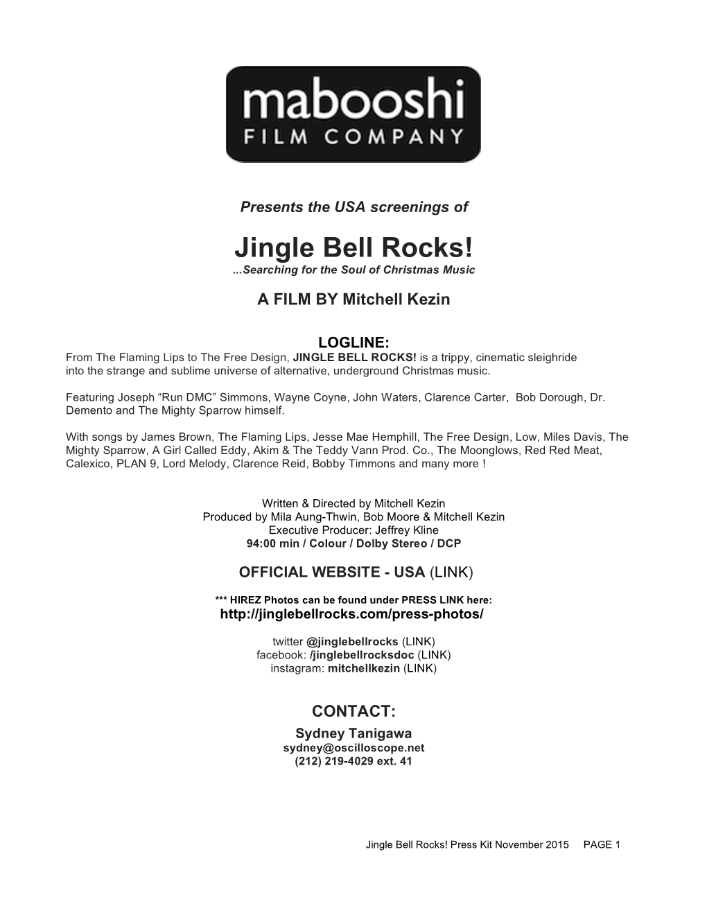 Jingle Bell Rocks! Soundtrack