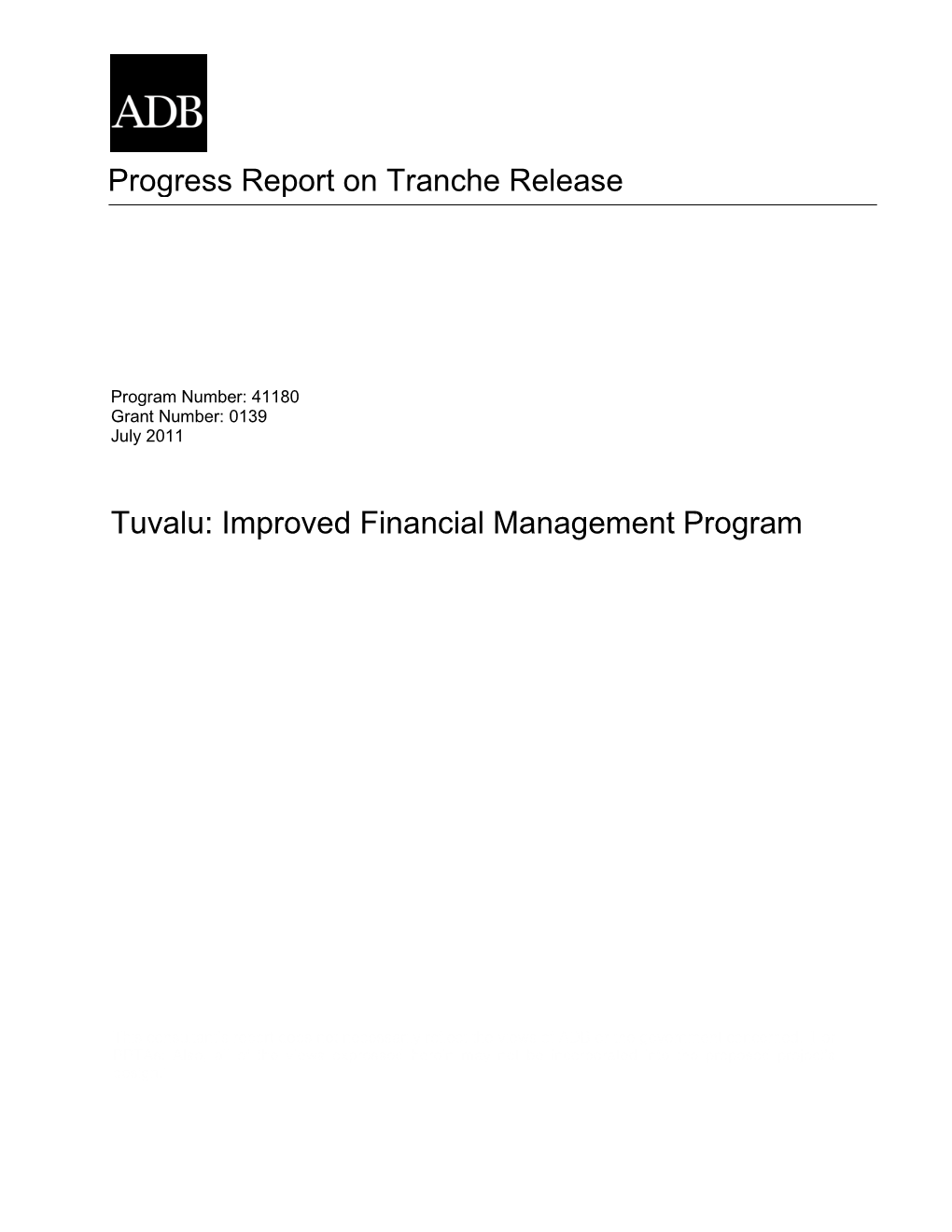 Tuvalu: Improved Financial Management Program