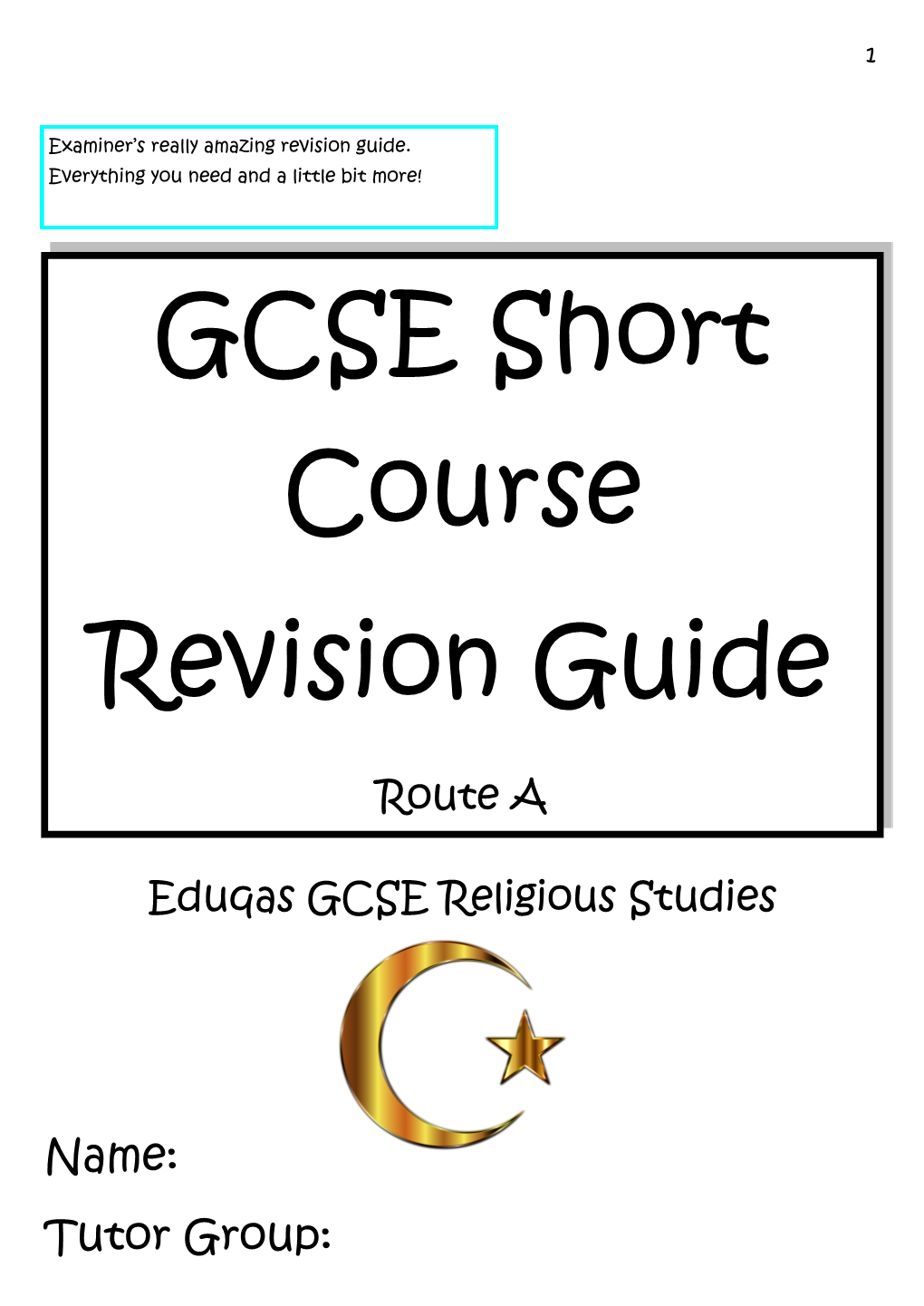 GCSE Short Course Revision Guide