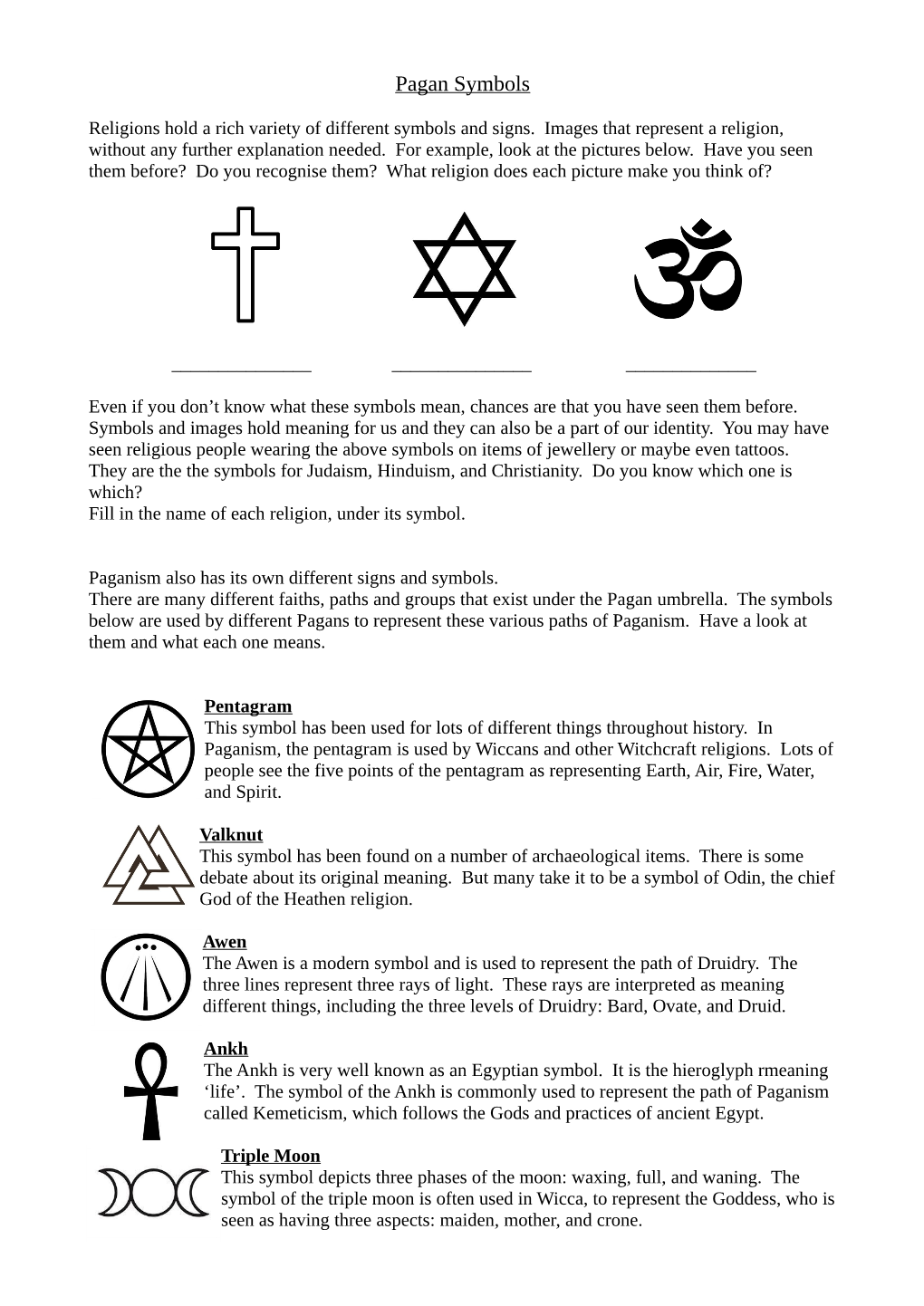 Pagan Symbols