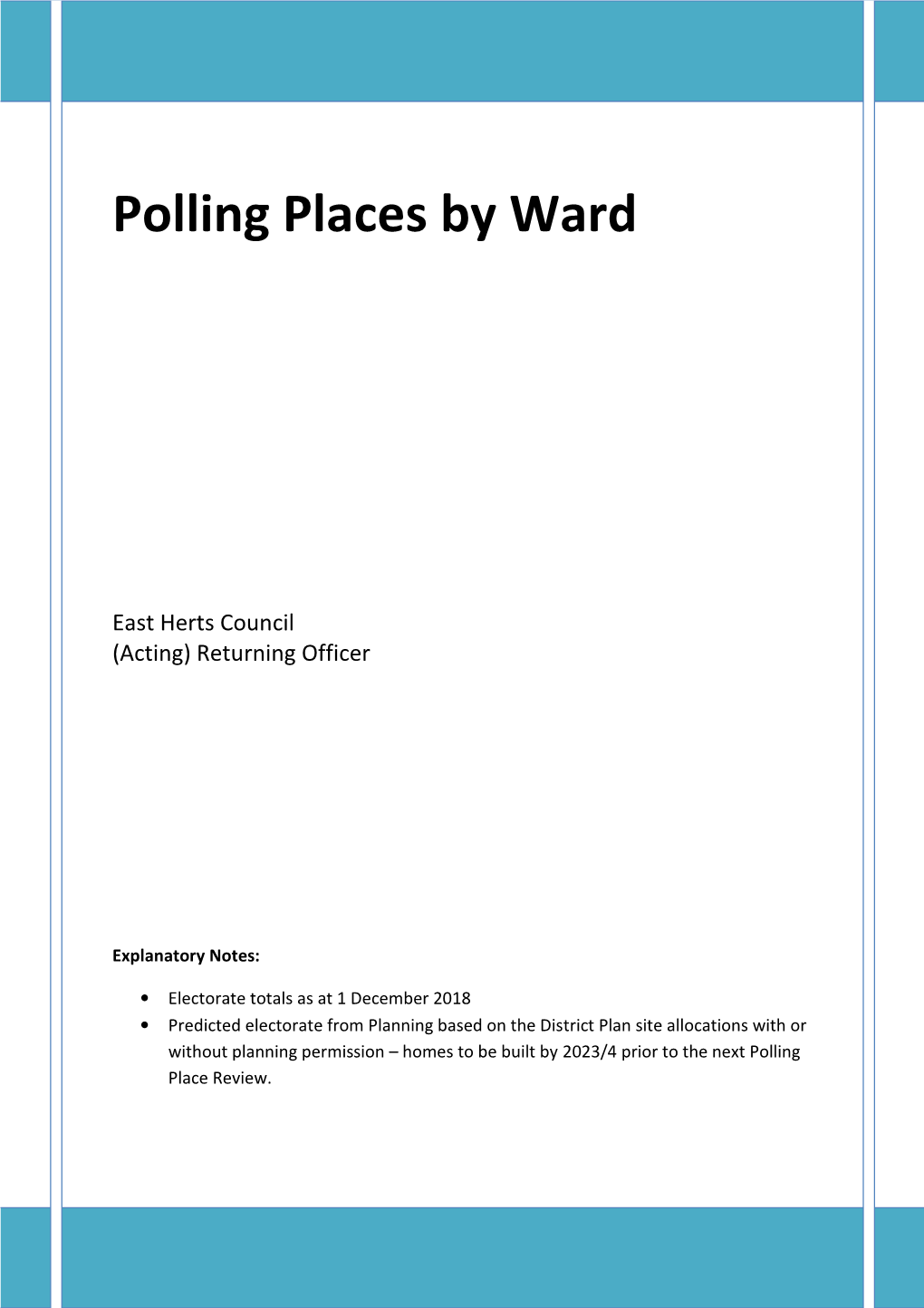 Polling Places by Ward