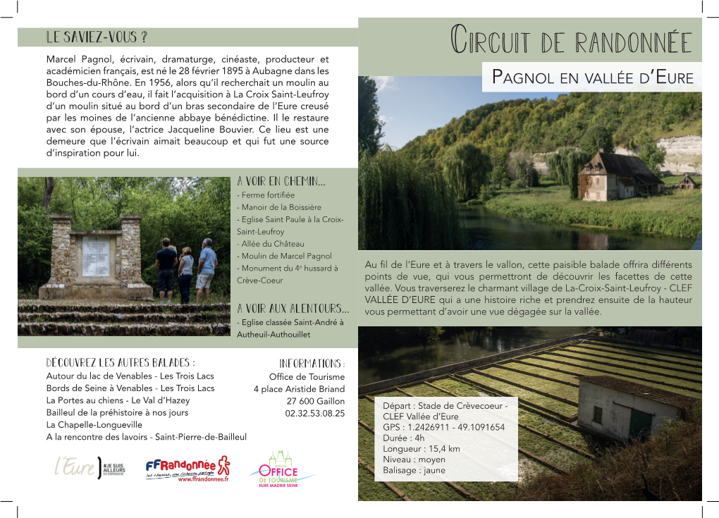 Circuit De Randonnée Marcel Pagnol, Écrivain, Dramaturge, Cinéaste, Producteur Et Académicien Français, Est Né Le 28 Février 1895 À Aubagne Dans Les Bouches-Du-Rhône