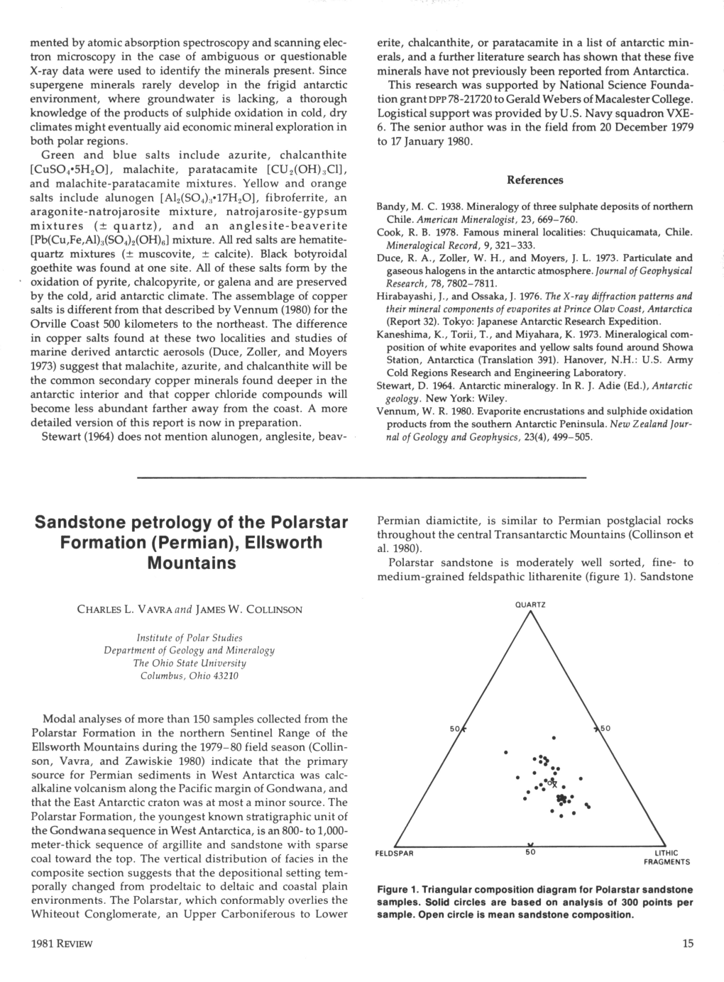 Sandstone Petrology of the Polarstar Formation (Permian), Ellsworth