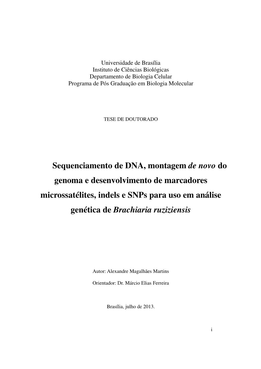 Sequenciamento De DNA, Montagem De Novo Do Genoma E