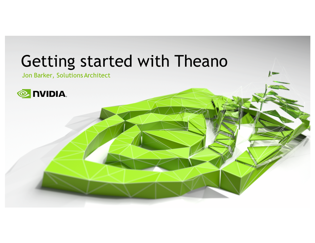 Getting Started with Theano