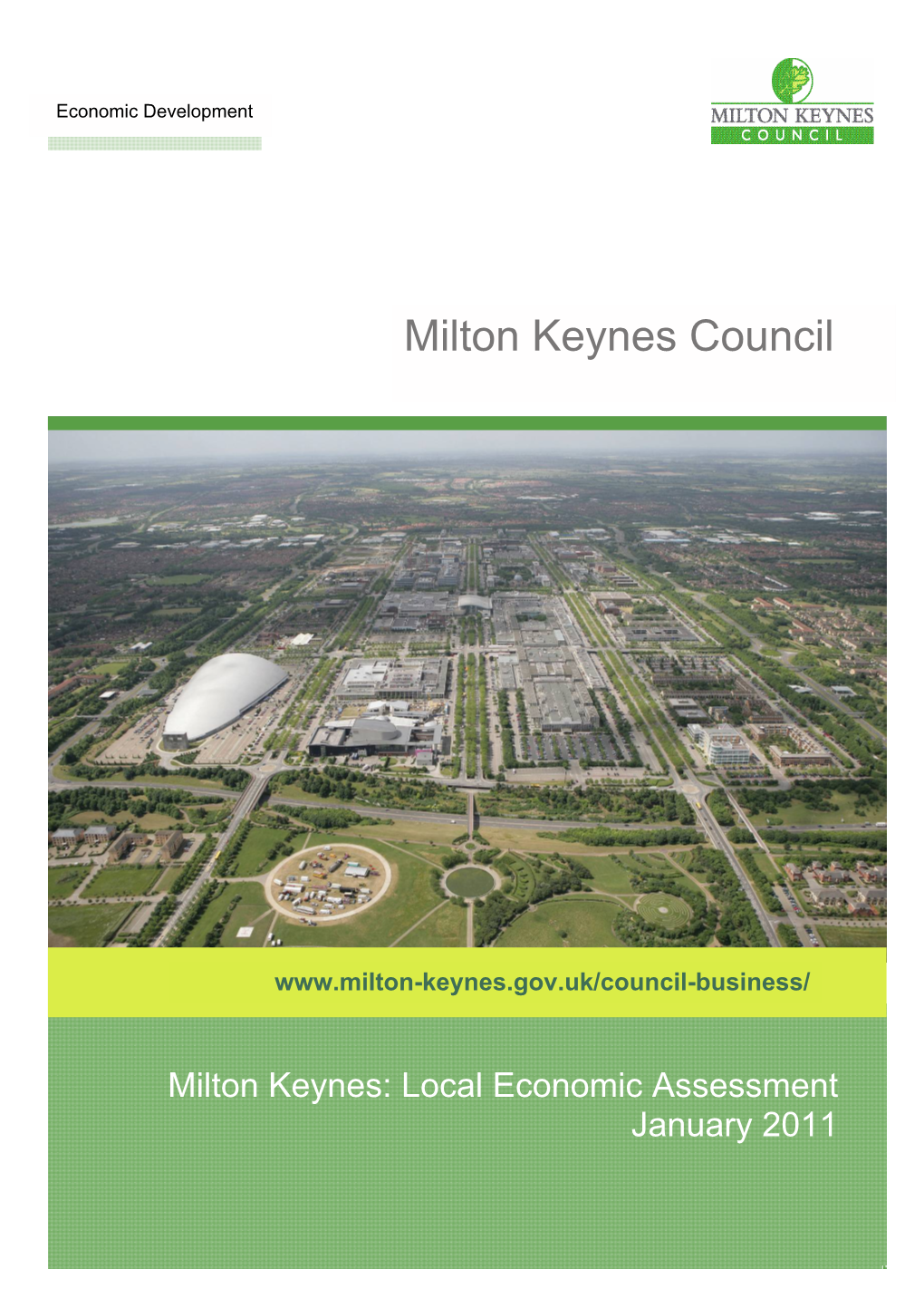 Local Economic Assessment Final 2011 (PDF, 2.4MB)