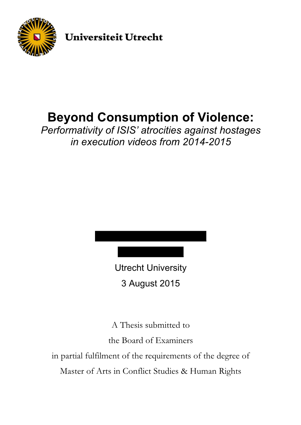Beyond Consumption of Violence: Performativity of ISIS’ Atrocities Against Hostages in Execution Videos from 2014-2015