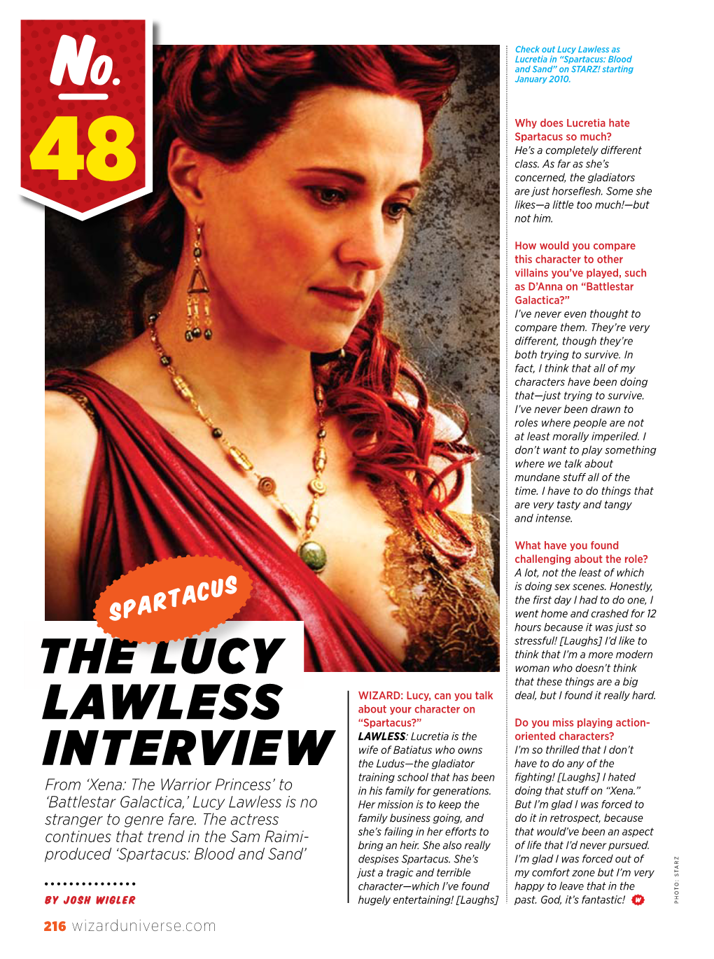 Spartacus: the Lucy Lawless Interview