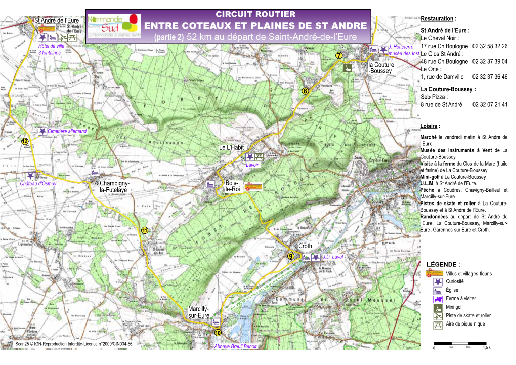 ENTRE COTEAUX ET PLAINES DE ST ANDRE (Partie 2) 52 Km Au