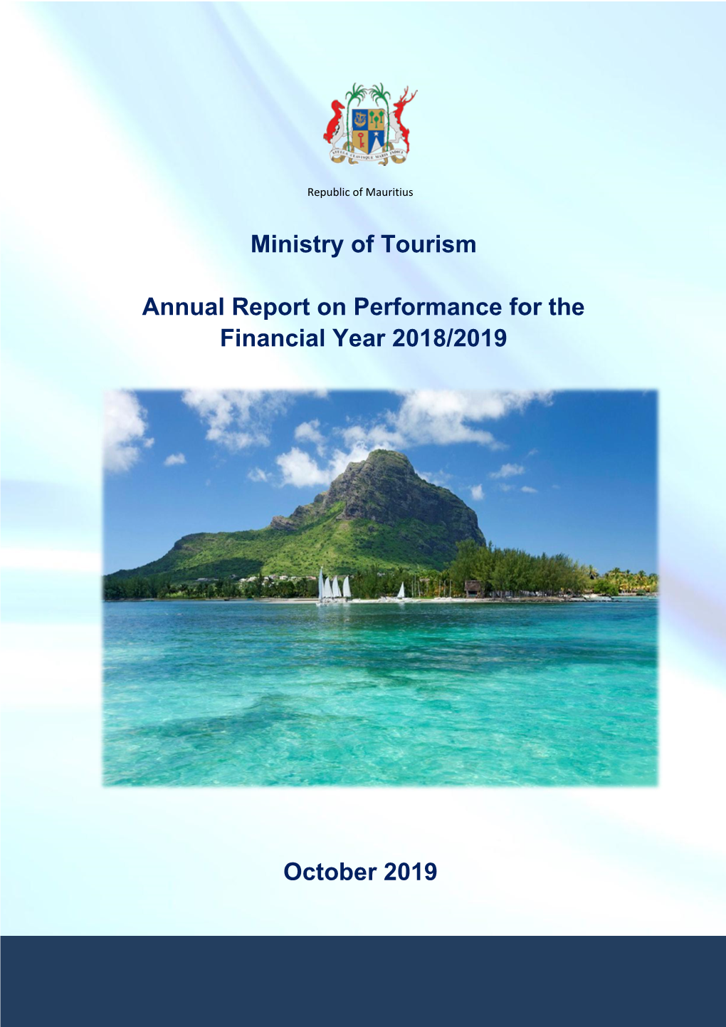 Ministry of Tourism Annual Report on Performance for the Financial Year