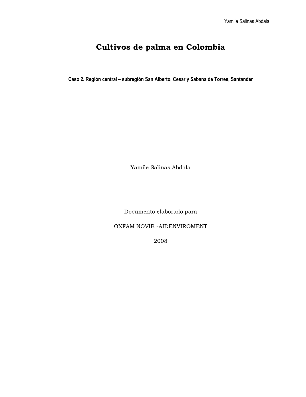Cultivos De Palma En Colombia