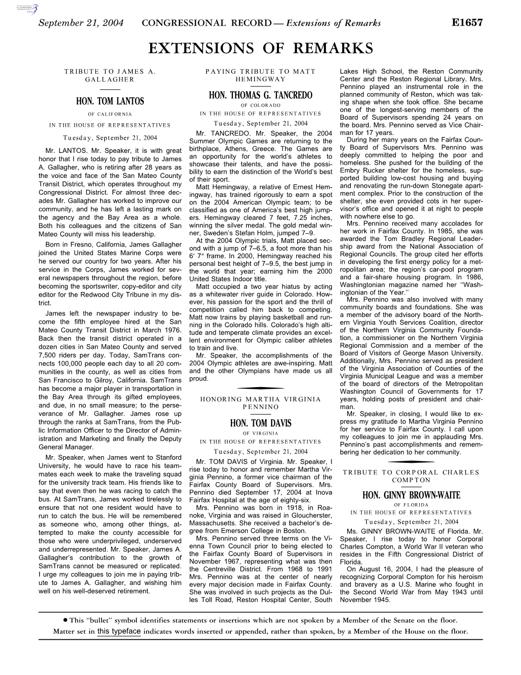 Extensions of Remarks E1657 EXTENSIONS of REMARKS