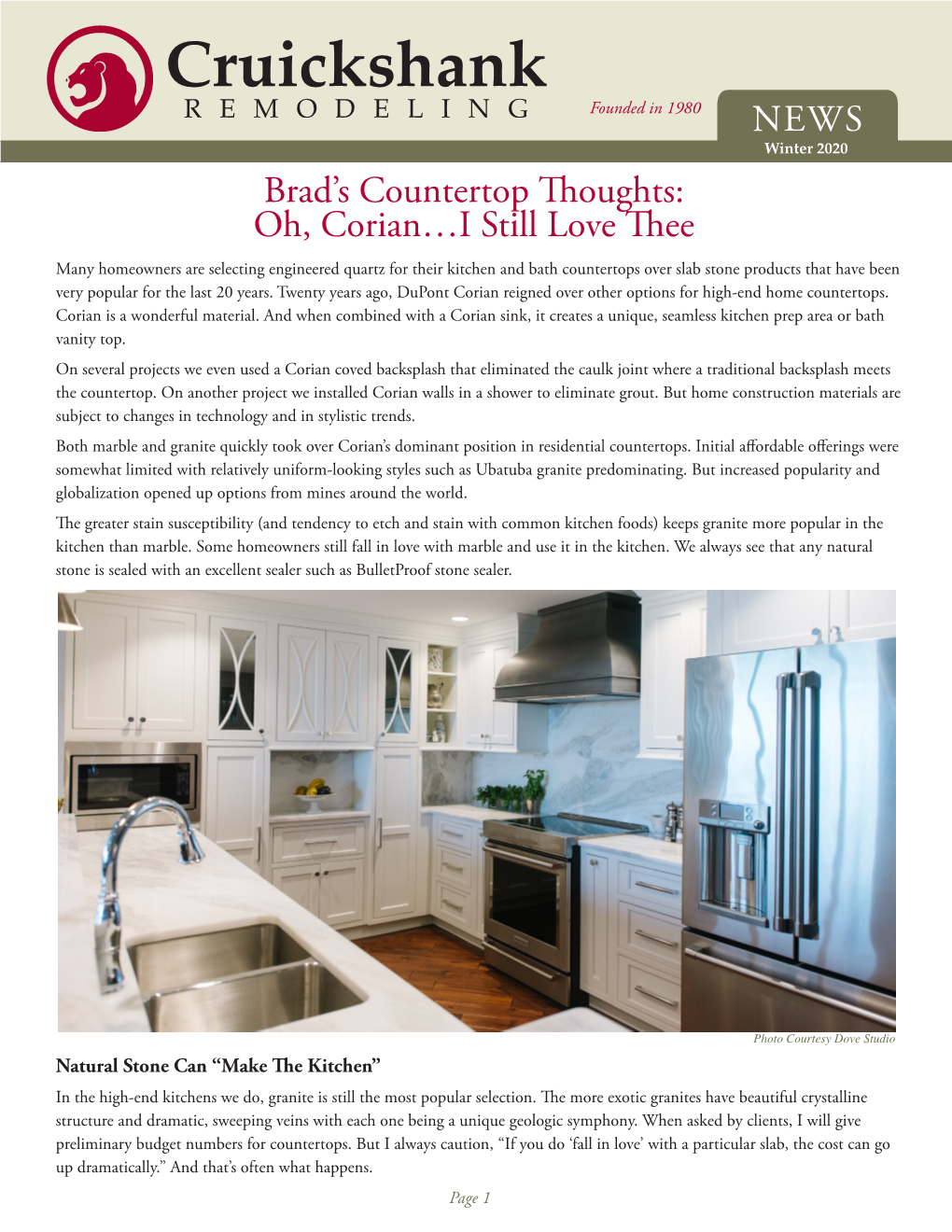 NEWS Brad's Countertop Thoughts: Oh, Corian…