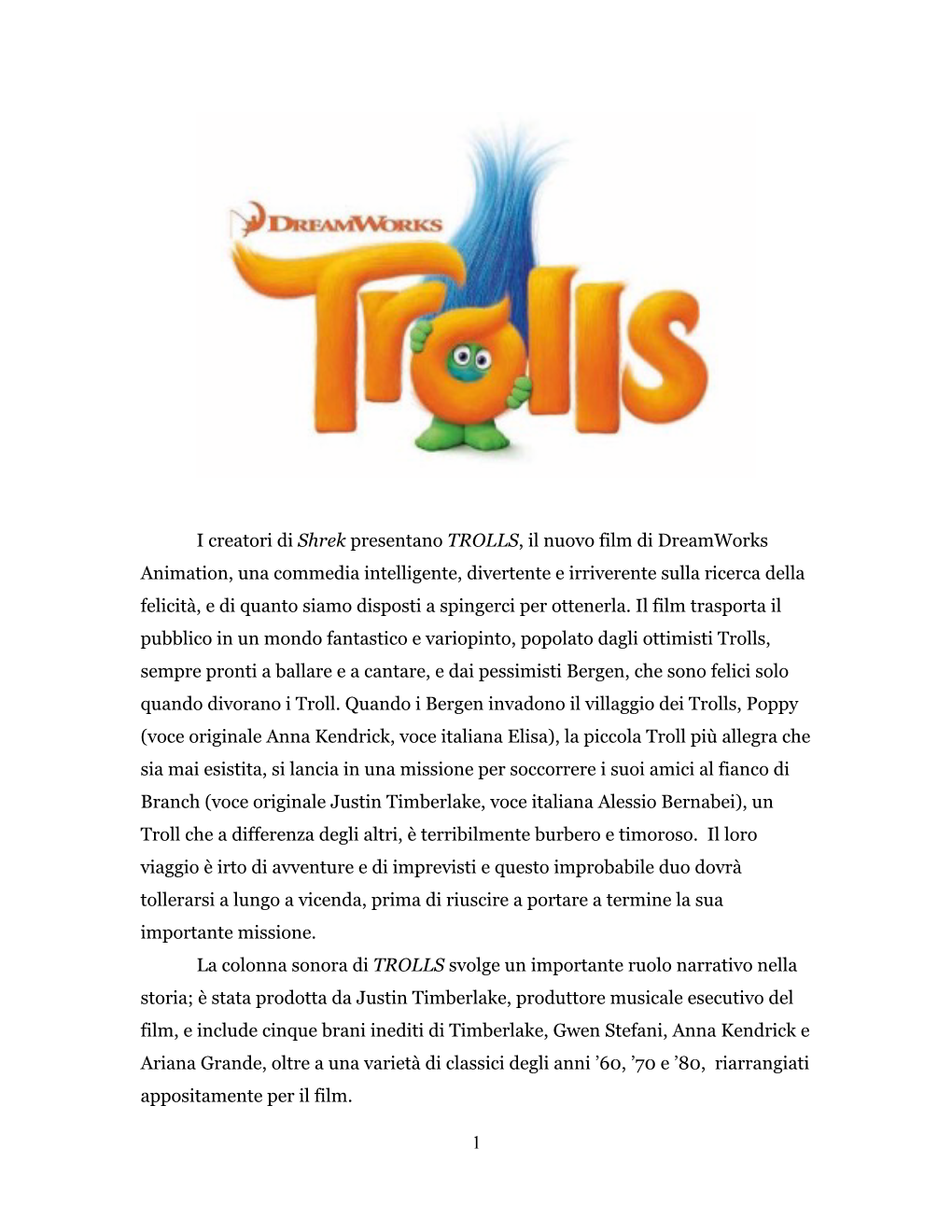 I Creatori Di Shrek Presentano TROLLS, Il Nuovo Film Di