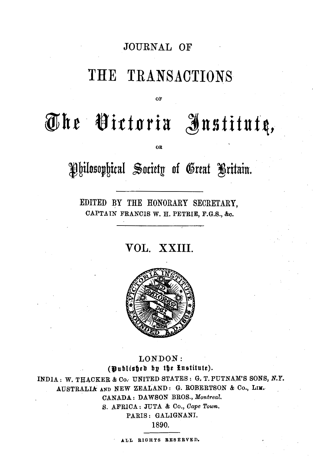 Gen. Sir Ch. A. Gordon, "Notes on the Ethnology and Ancient