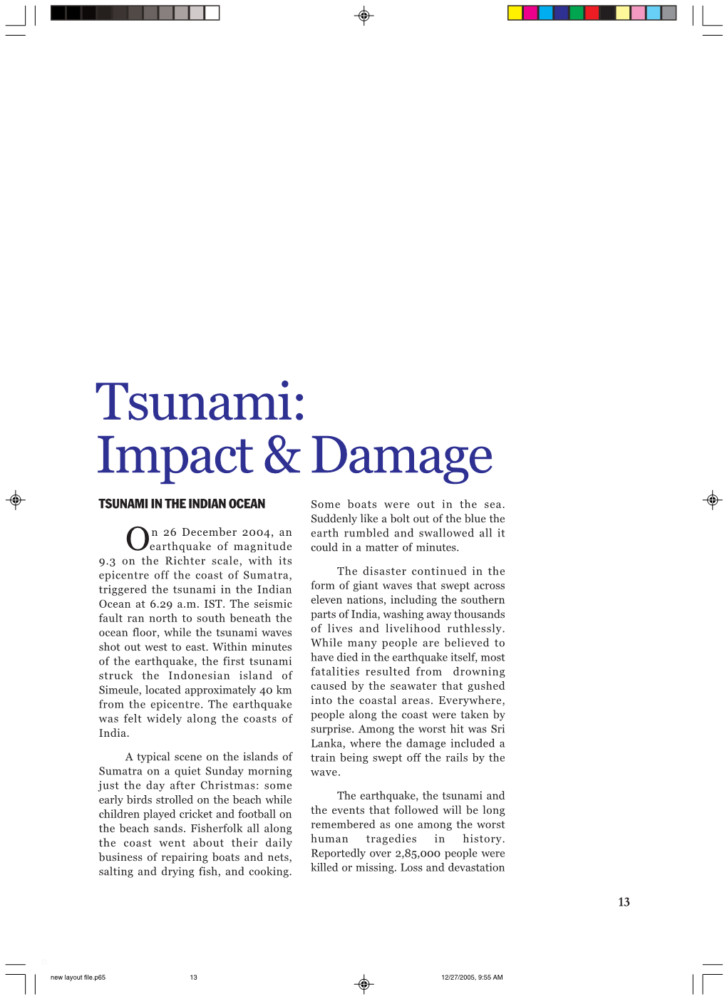 Tsunami: Impact & Damage
