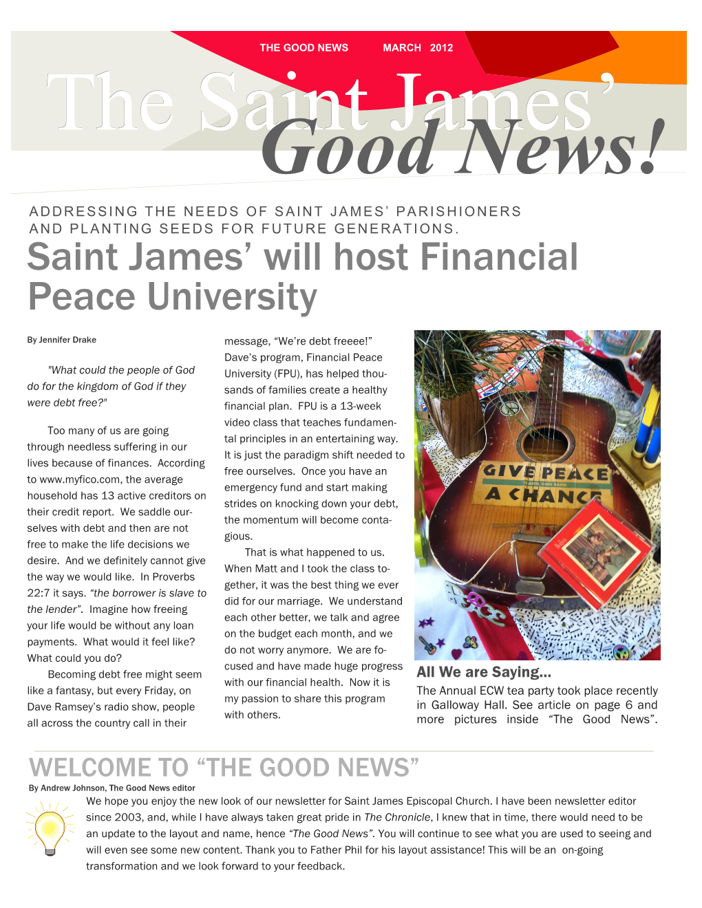 Saint James' Will Host Financial Peace University