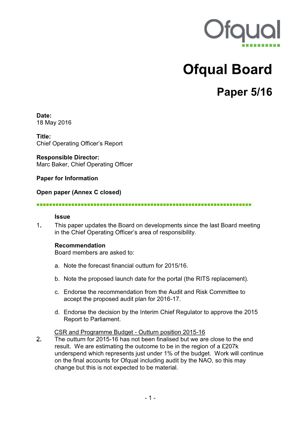 Ofqual Board