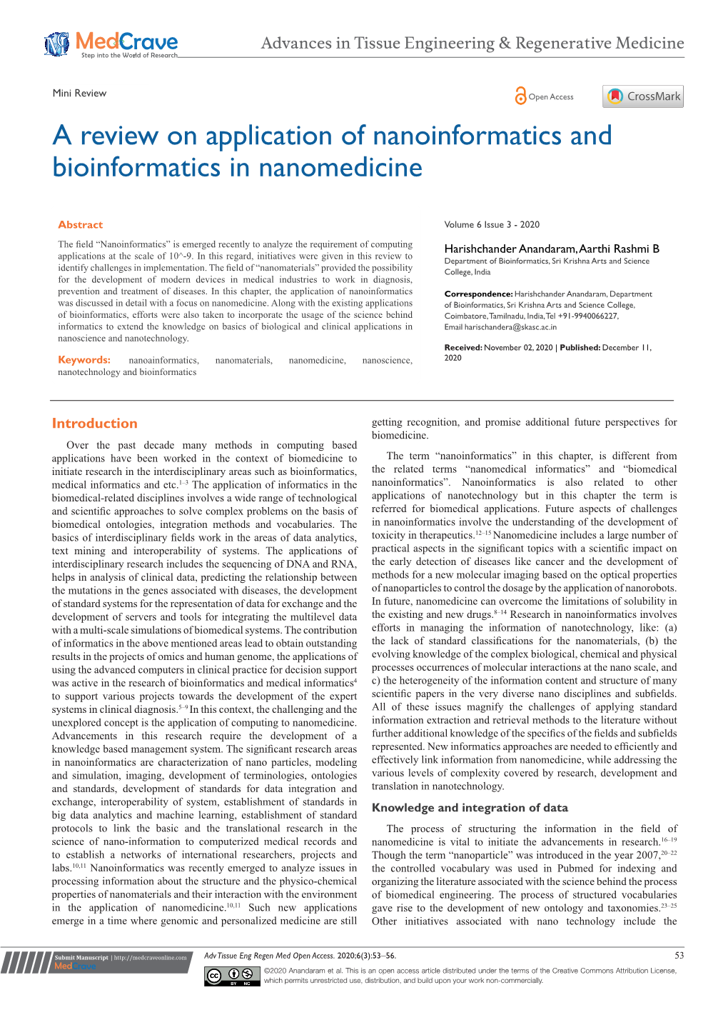 A Review on Application of Nanoinformatics and Bioinformatics in Nanomedicine