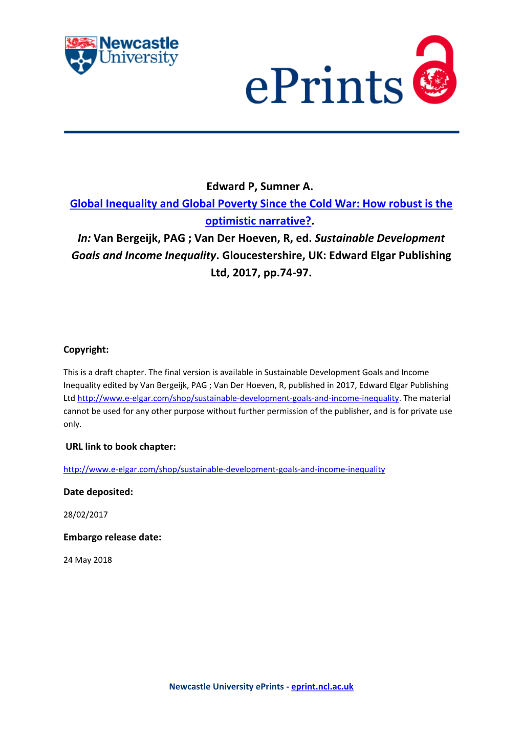 Global Inequality and Global Poverty Since the Cold War: How Robust Is the Optimistic Narrative?