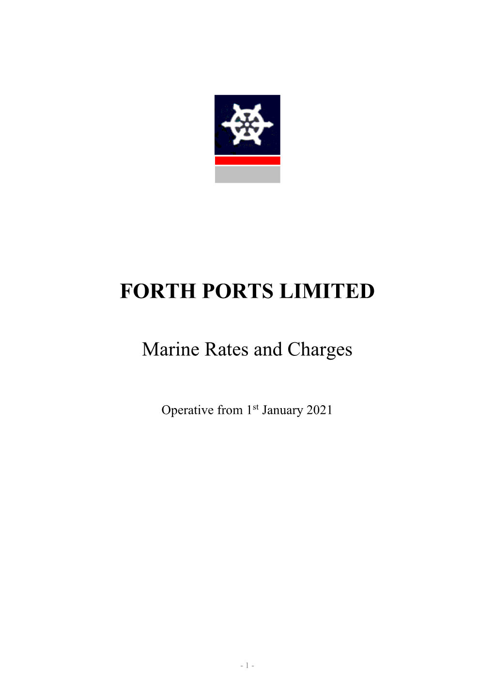 Marine Rates & Charges 2021