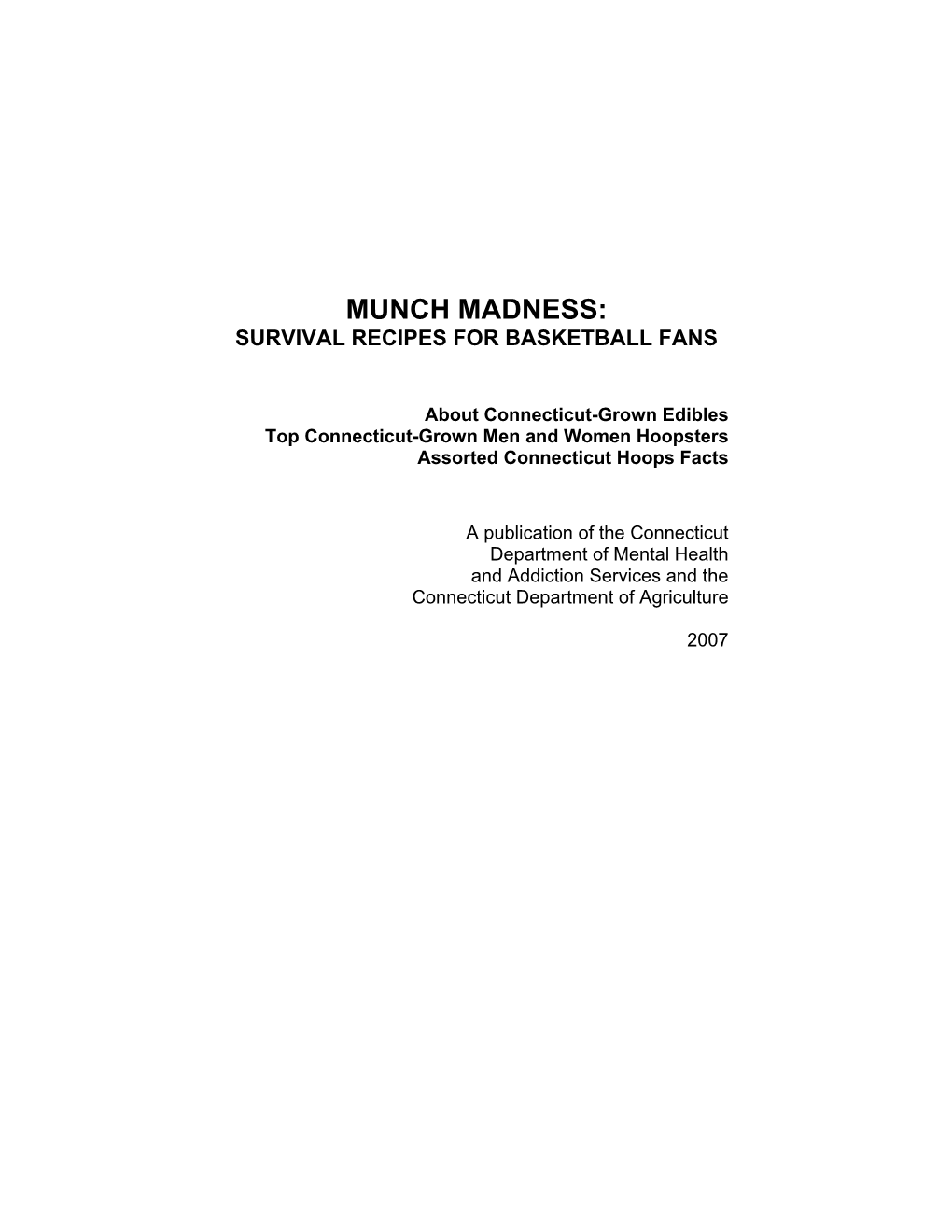 Munch Madness: Survival Recipes for Basketball Fans