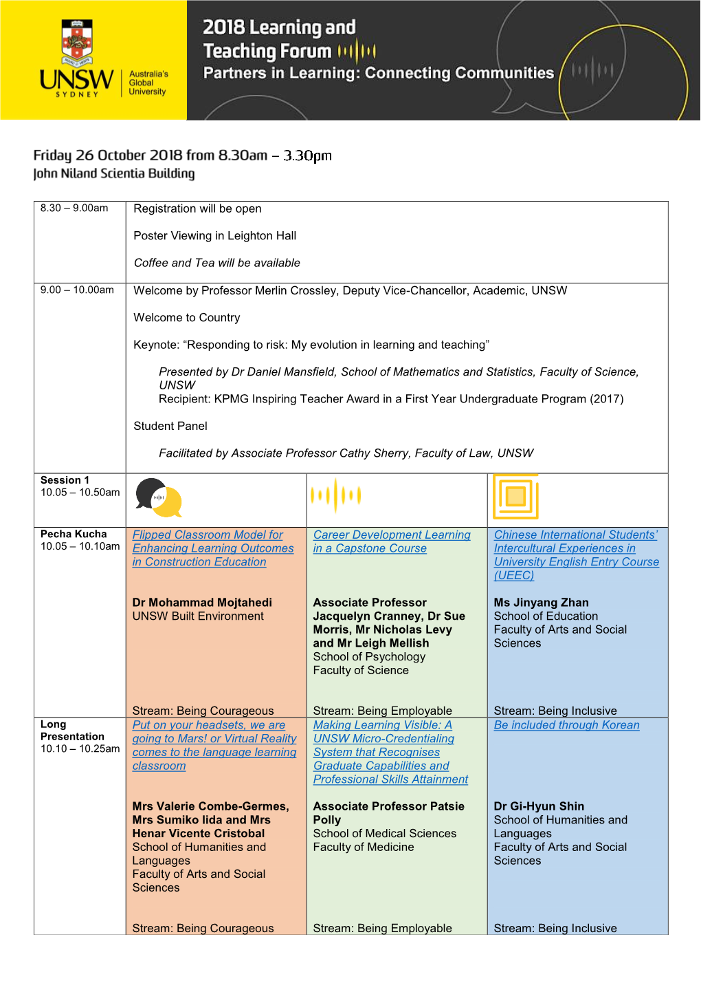 2018 Learning and Teaching Forum Program Interactive WEB 3.Pdf