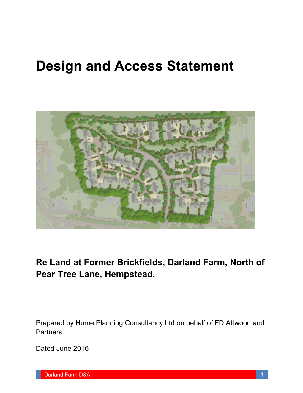 Design and Access Statement Re Land At