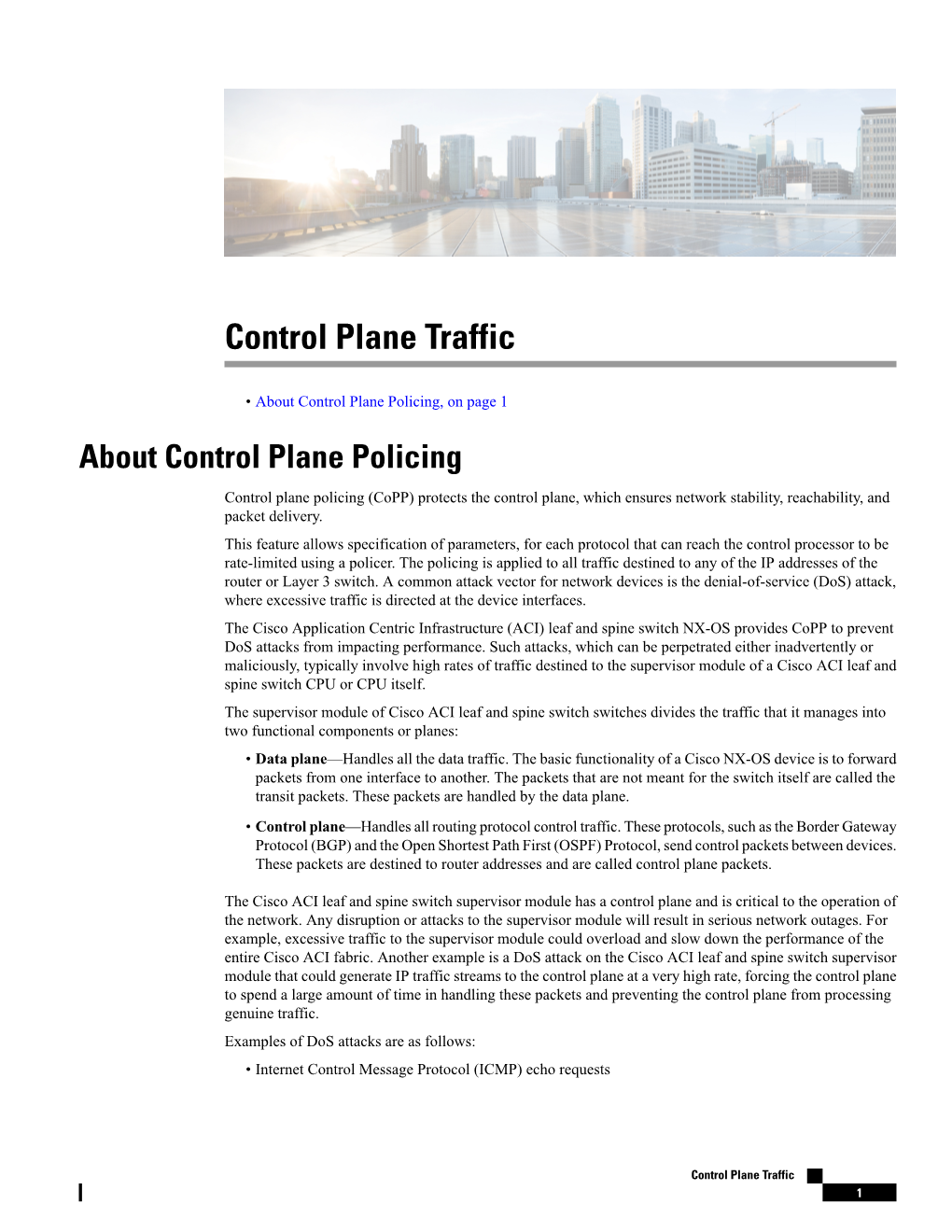 Control Plane Traffic