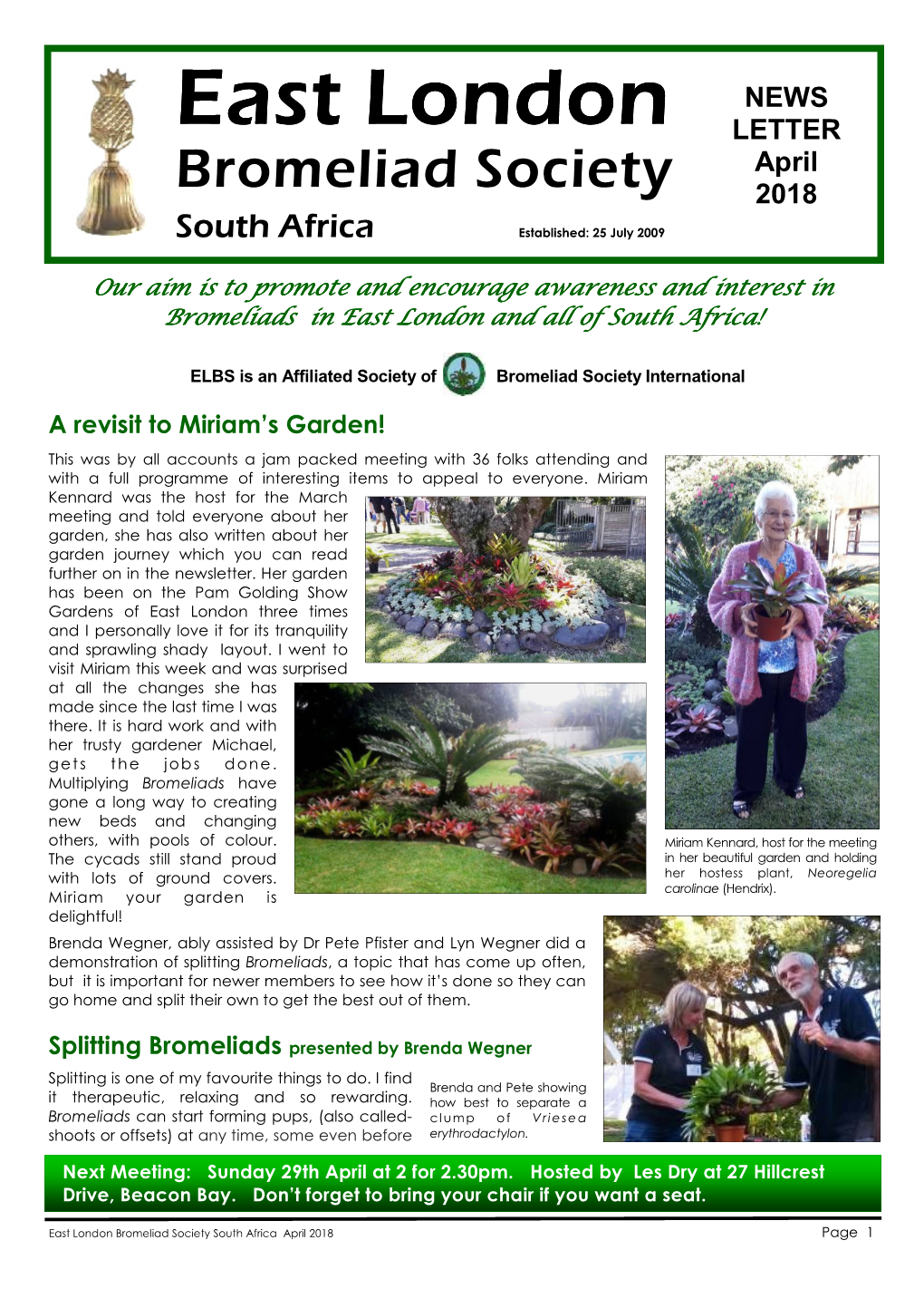 ELBS SA Newsletter April 2018