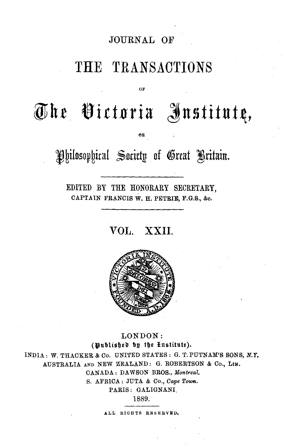 F.A. Walker, "Oriental Entomology,"