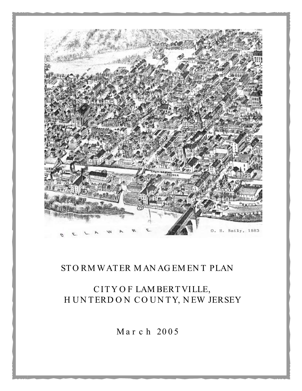 Stormwater Management Plan City of Lambertville Hunterdon County, New Jersey March 2005