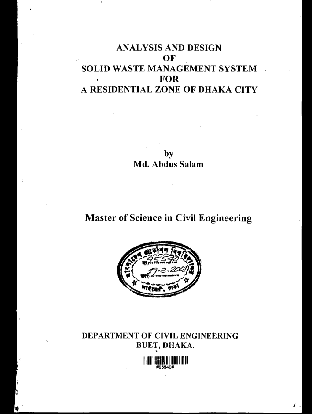 Master of Science in Civil Engineering