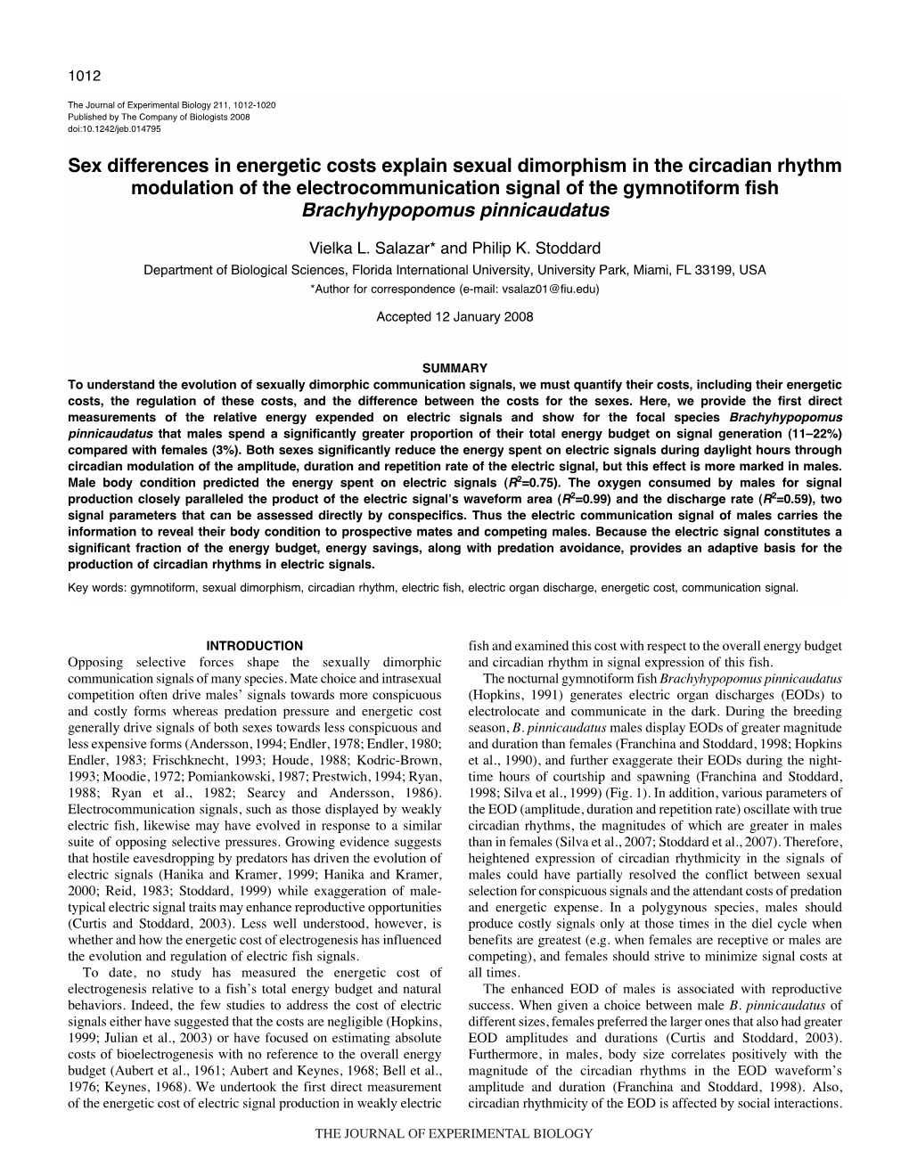 Sex Differences in Energetic Costs Explain Sexual Dimorphism in The