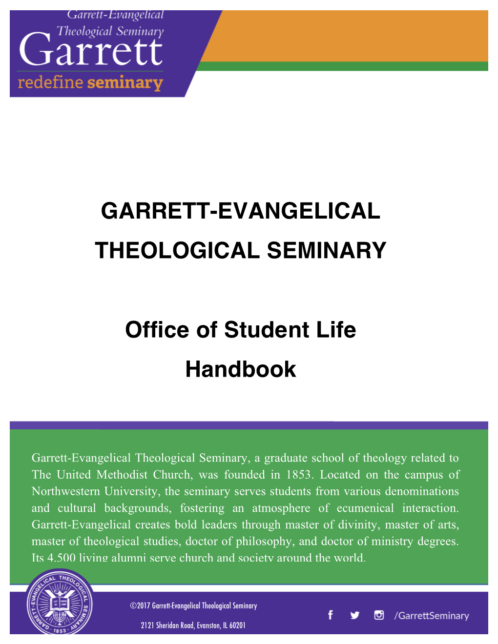 GARRETT-EVANGELICAL THEOLOGICAL SEMINARY Office