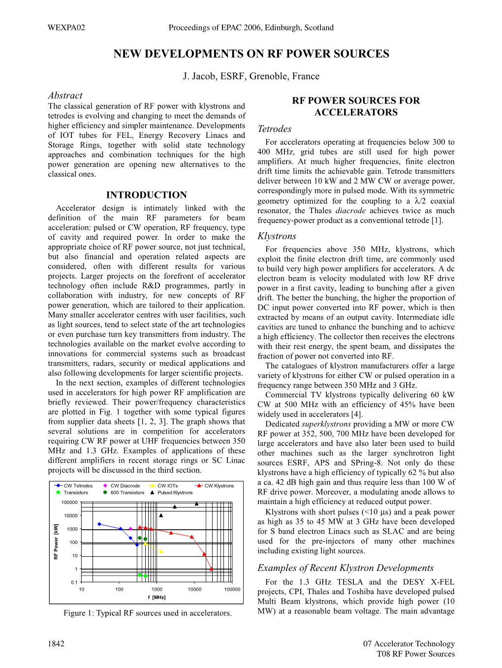 New Developments on Rf Power Sources