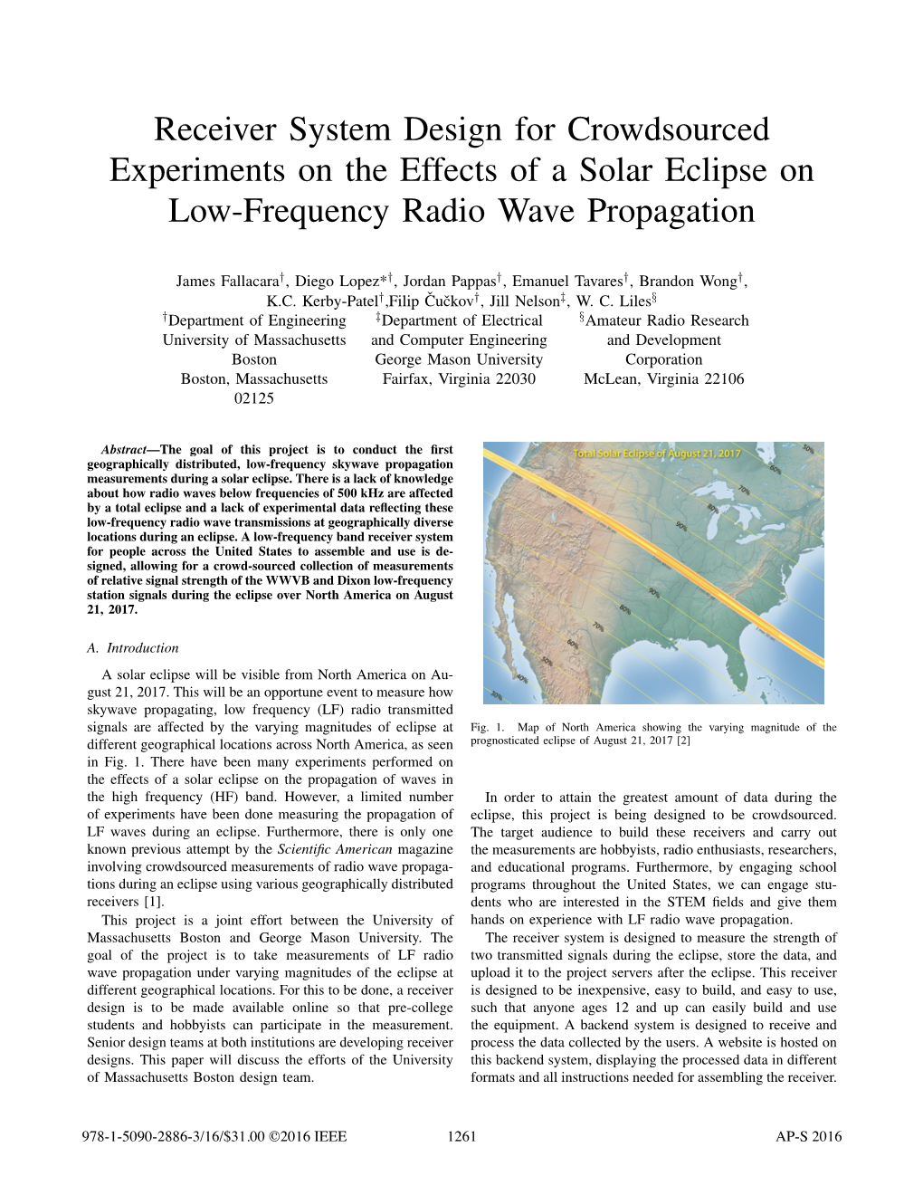 Receiver System Design for Crowdsourced Experiments on the Effects of a Solar Eclipse on Low-Frequency Radio Wave Propagation