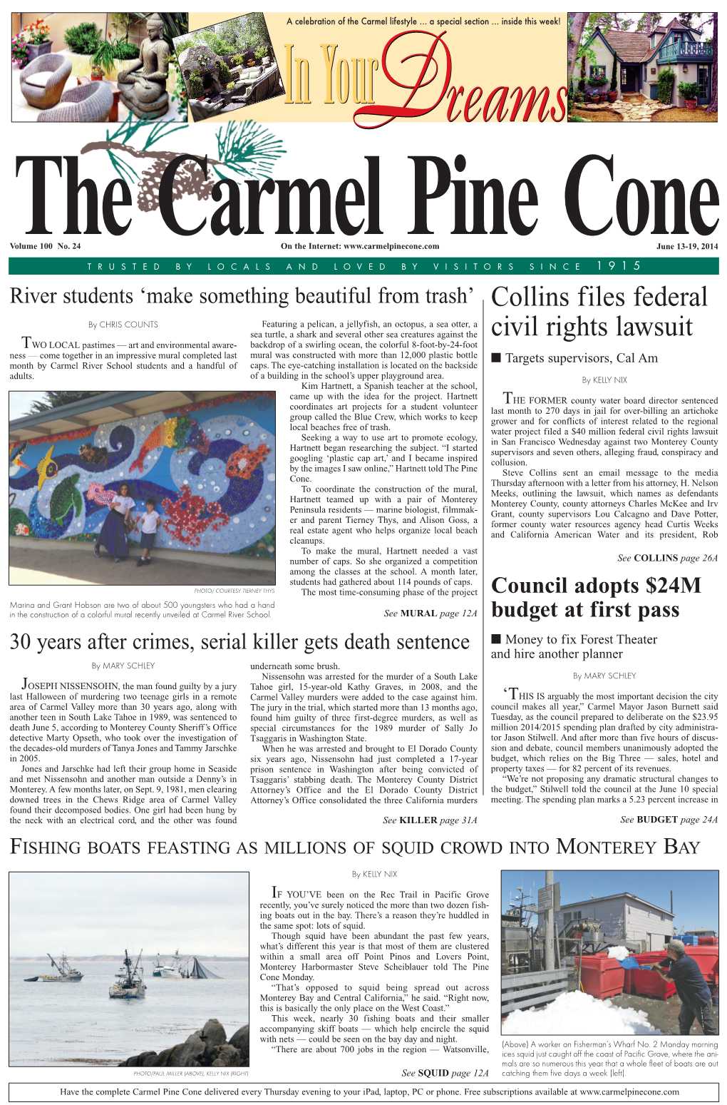 Carmel Pine Cone, June 13, 2014 (Main News)