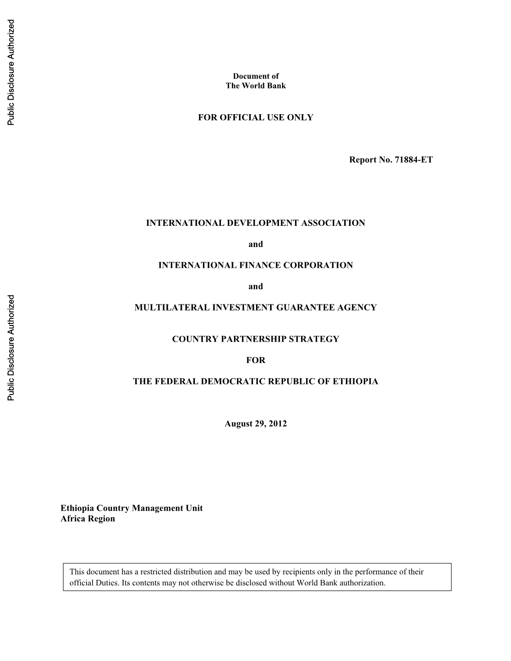 World Bank Document