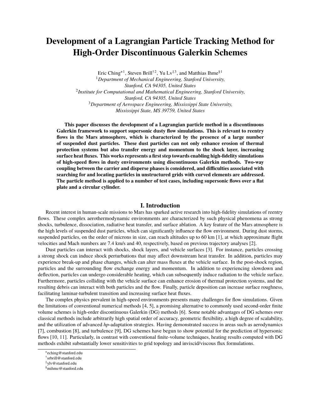 Development of a Lagrangian Particle Tracking Method for High-Order Discontinuous Galerkin Schemes