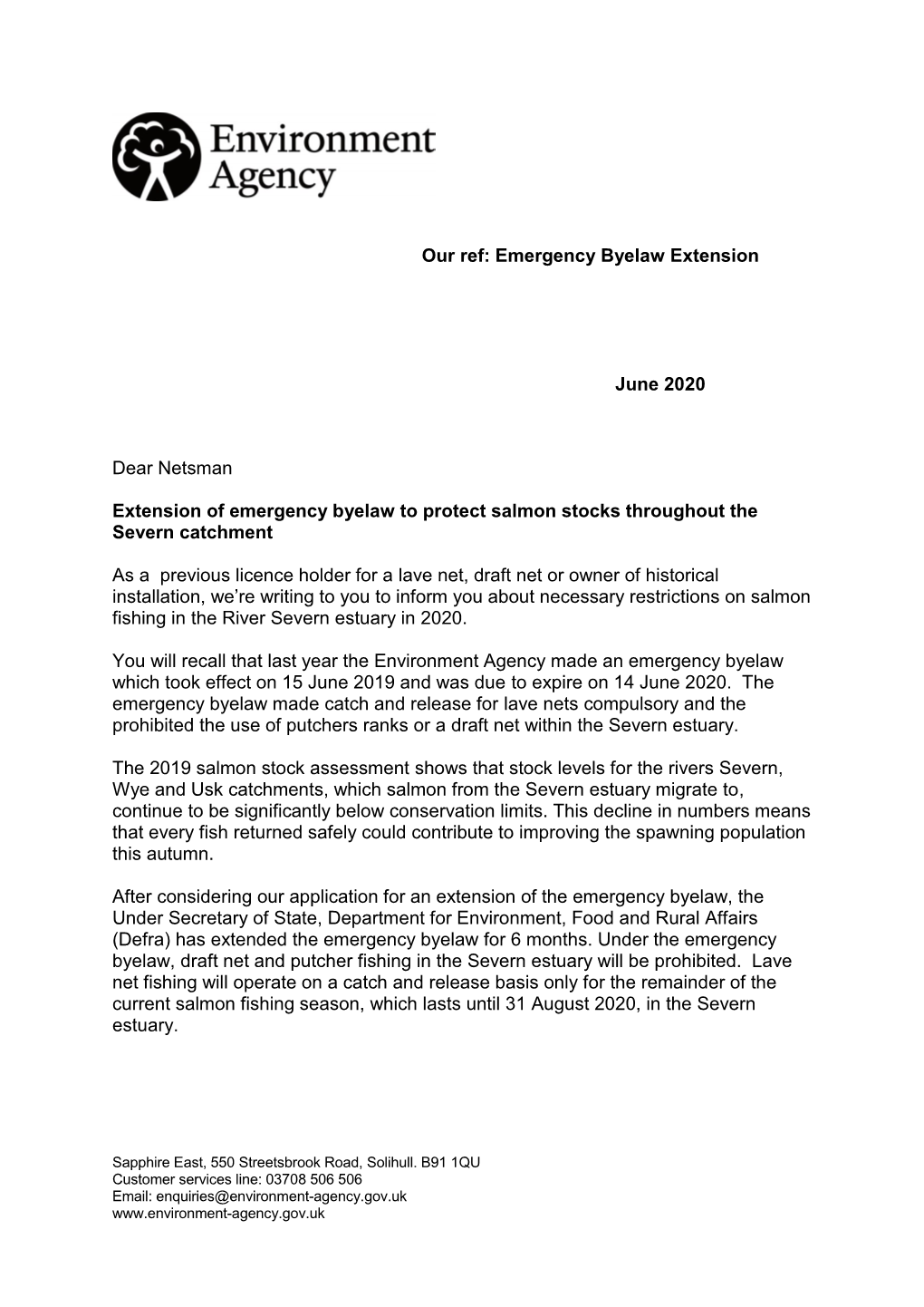 2020 06 03 Final Covering Letter to Nets June 2020 EB Extension.Pdf