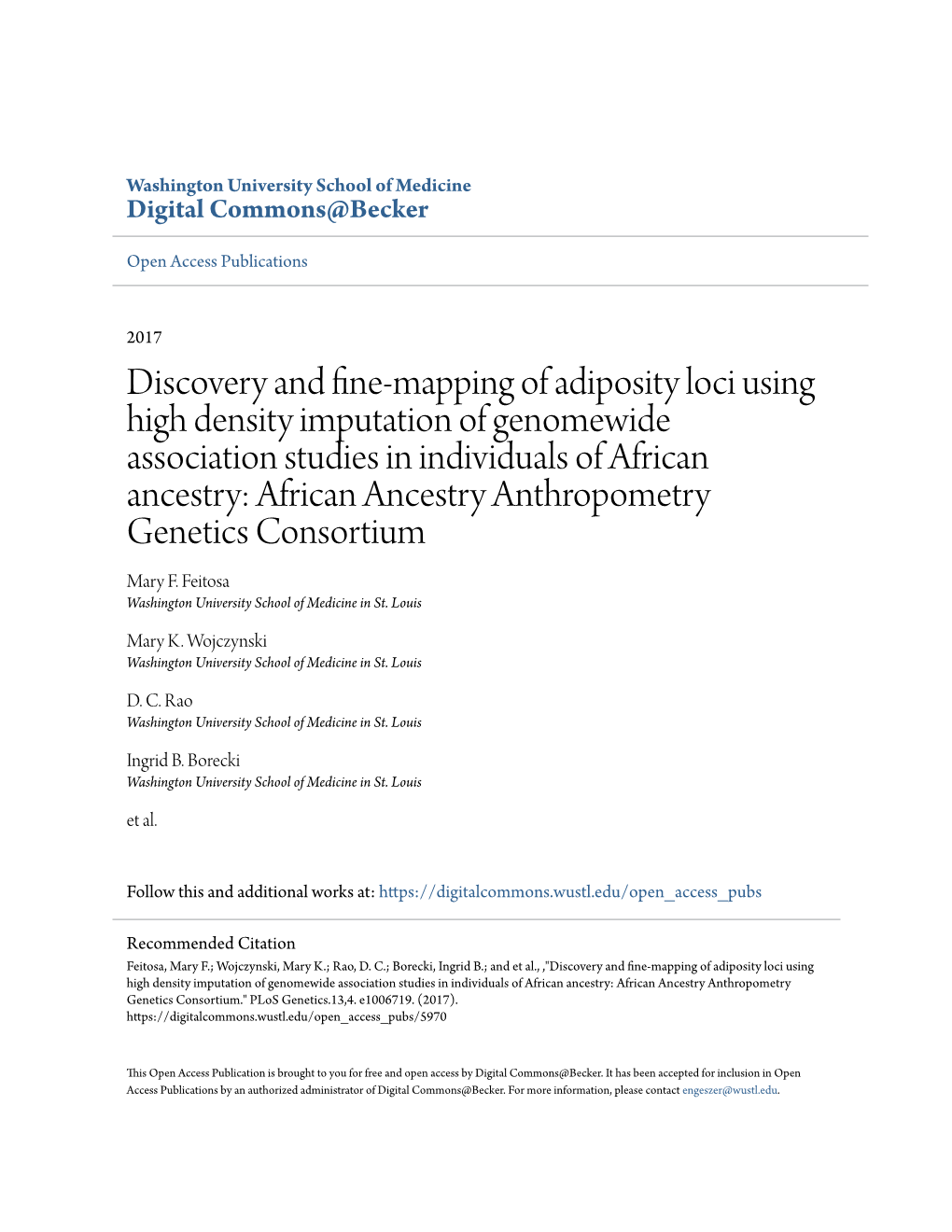 Discovery and Fine-Mapping of Adiposity Loci Using High Density