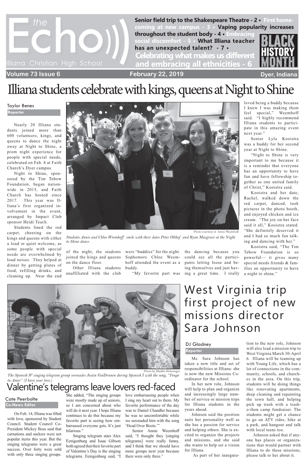 Illiana Students Celebrate with Kings, Queens at Night to Shine
