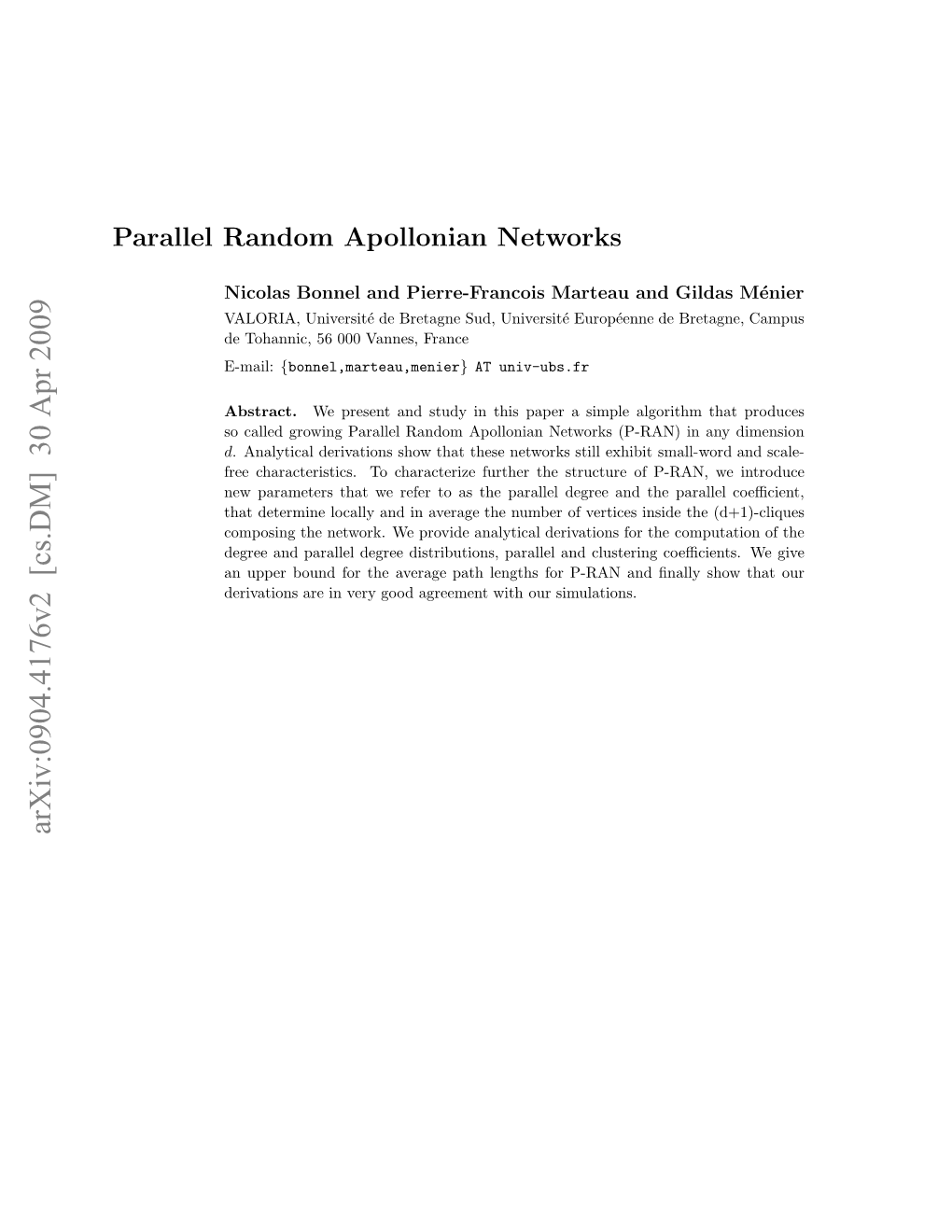 Parallel Random Apollonian Networks 2