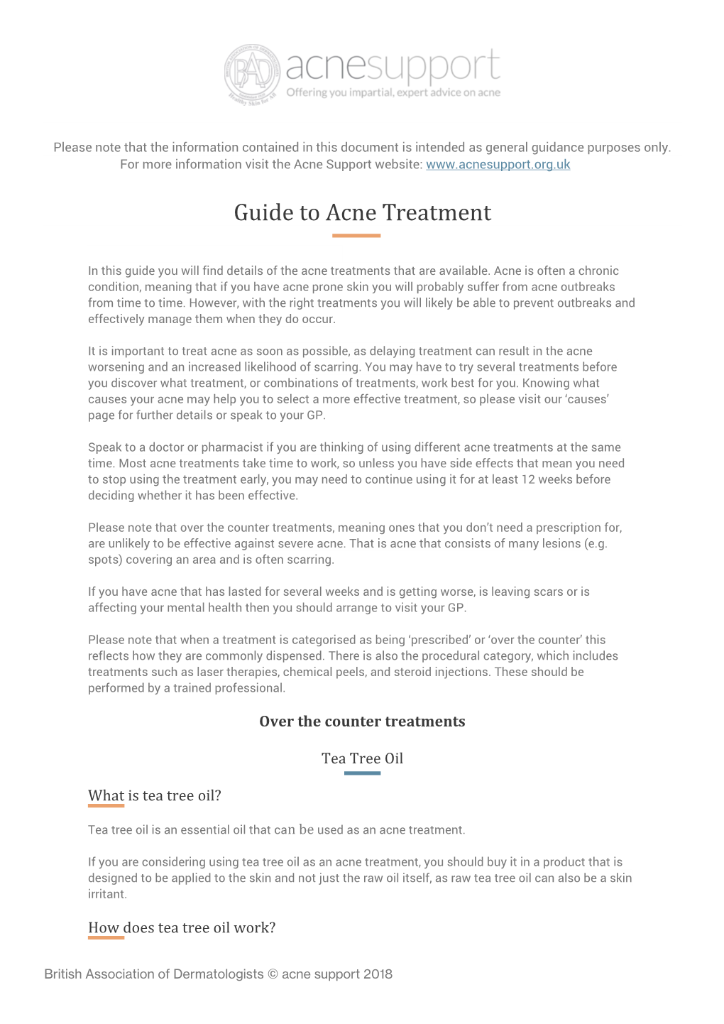 Guide to Acne Treatment