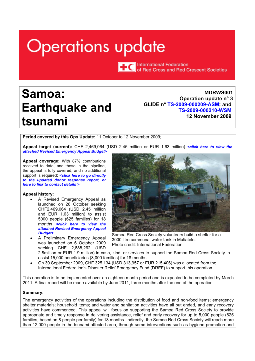 Earthquake and Tsunami