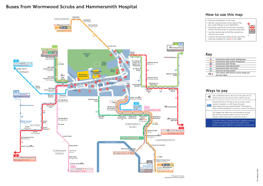 Buses from Wormwood Scrubs and Hammersmith Hospital