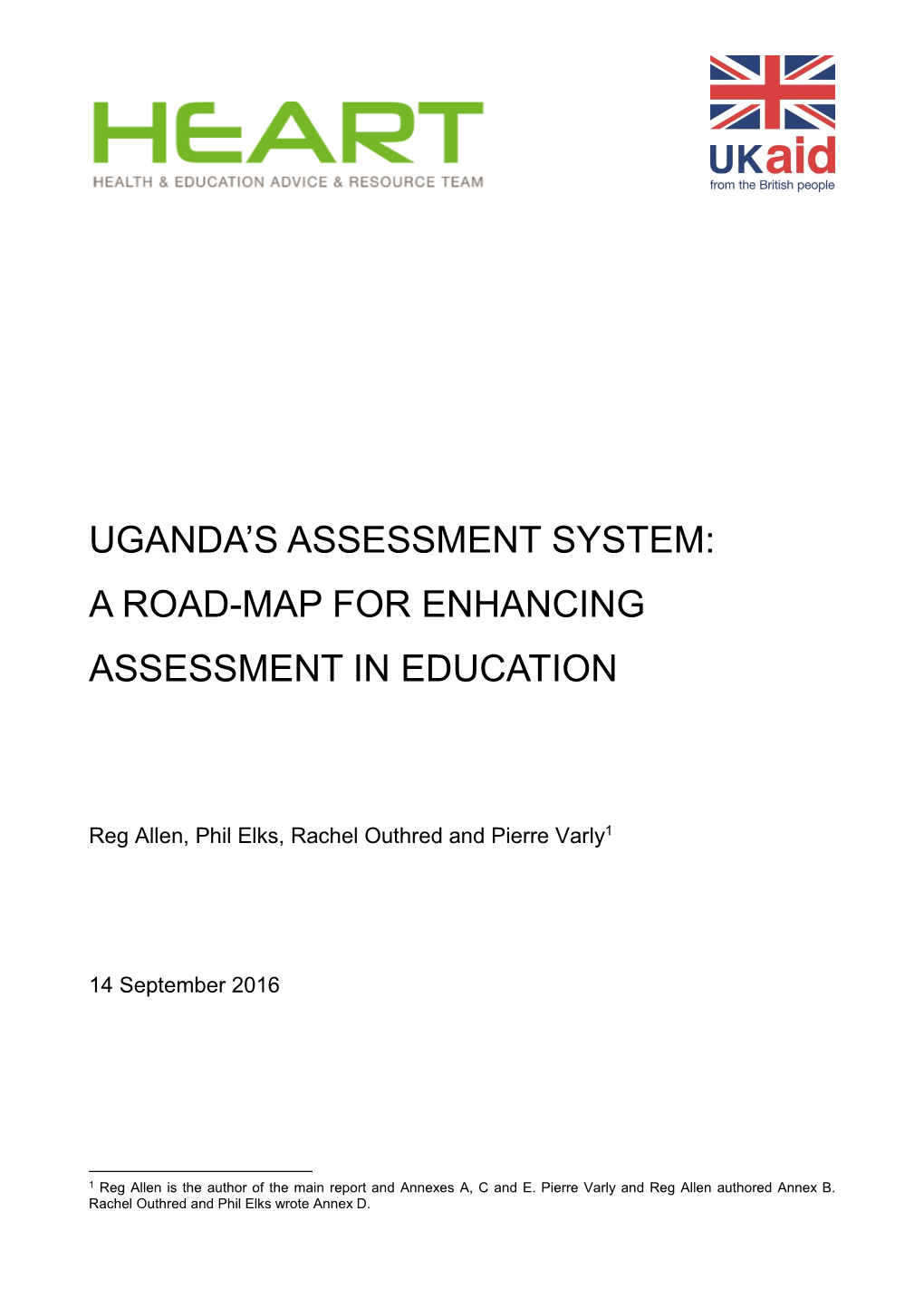 Road-Map for Enhancing Assessment in Uganda