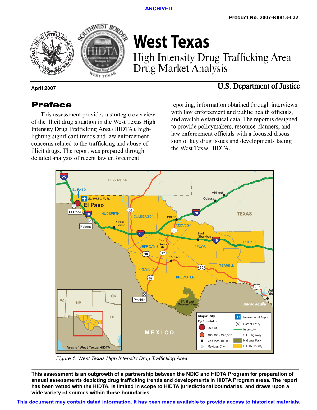 West Texas High Intensity Drug Trafficking Area Drug Market Analysis